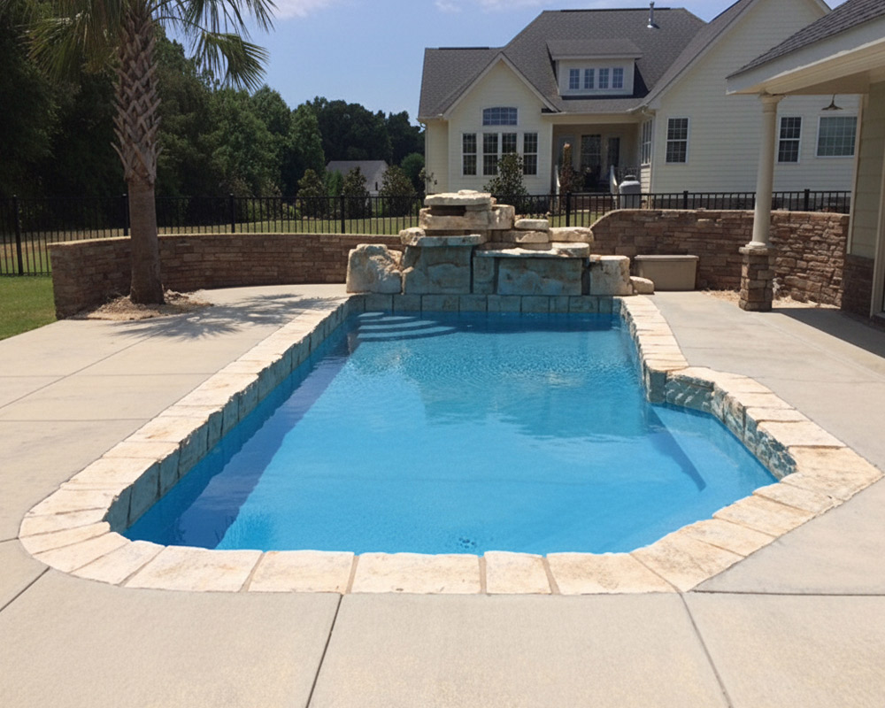 mediterranean fiberglass pool for sale